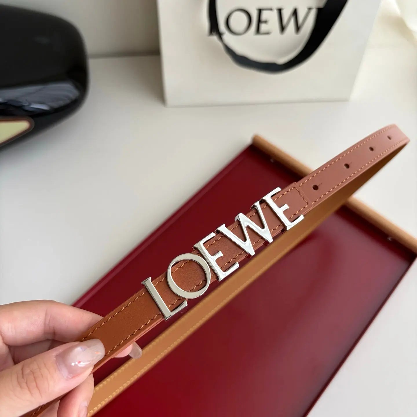 Luxury Women’s Leather Belt Anagram Buckle Classic Dress Waist Belt for Jeans Trousers Coat Casual Formal-1 mysite