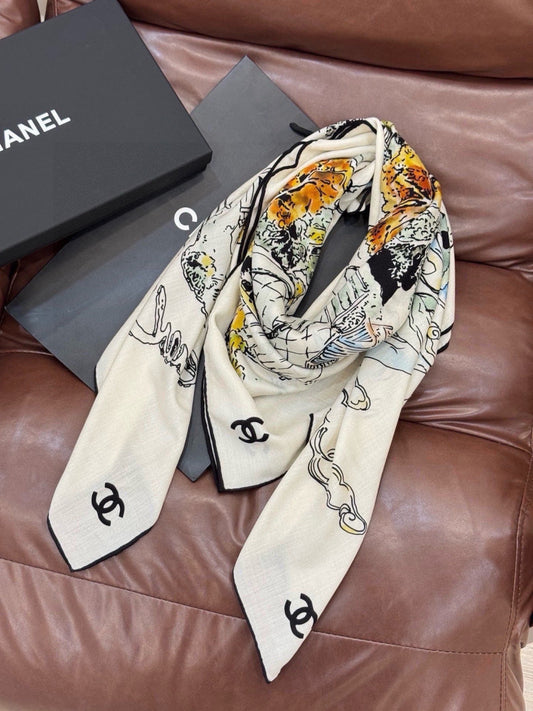 '- 26S SCARF 135 IN CASHMERE AND SILK 309324 mysite