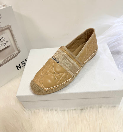 GRANVILLE ESPADRILLE CAMEL BEIGE QUILTED CANNAGE CALFSKIN mysite