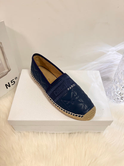 GRANVILLE ESPADRILLE NAVY BLUE QUILTED CANNAGE CALFSKIN mysite