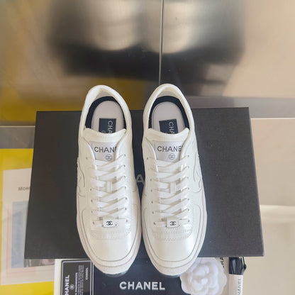 CHANEL 25S SNEAKERS 20MM IN WHITE CALFSKIN mysite