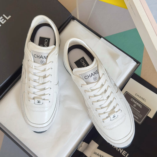 CHANEL 25S SNEAKERS 20MM IN WHITE CALFSKIN mysite