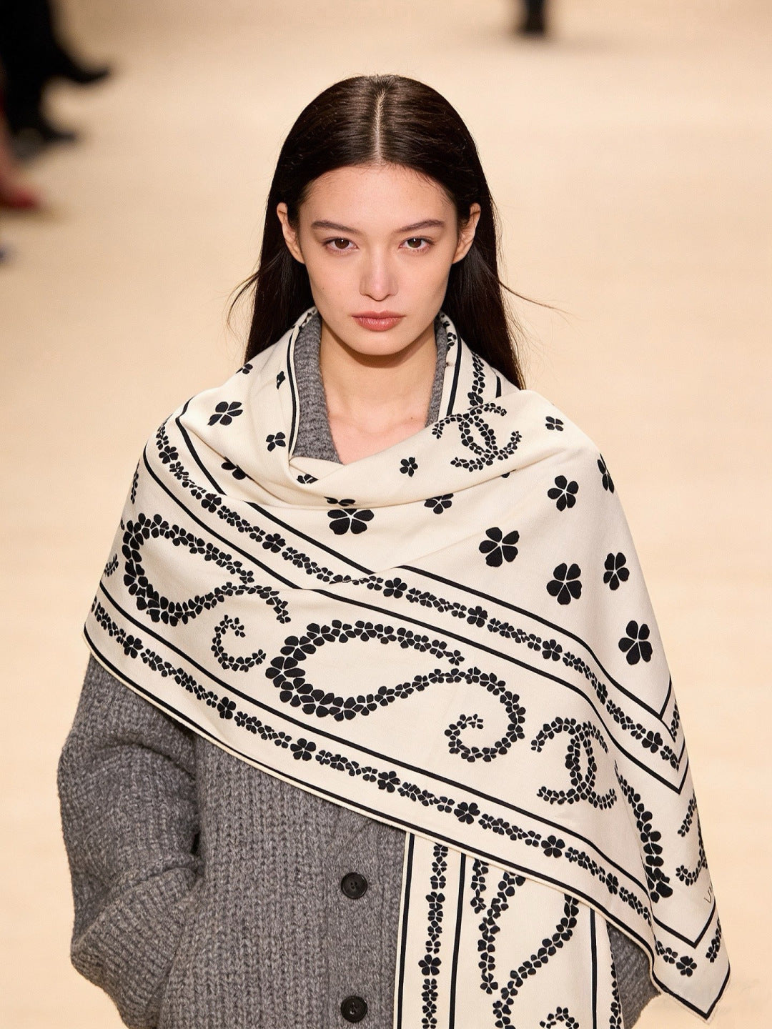 '- 26S SCARF 135 IN CASHMERE AND SILK 309370 mysite