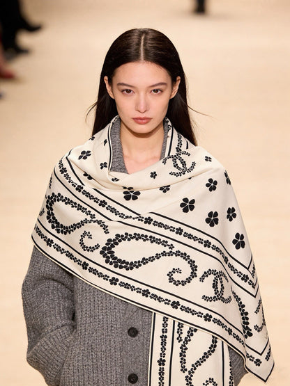'- 26S SCARF 135 IN CASHMERE AND SILK 309370 mysite