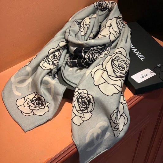 '- 26S SCARF 140 IN SILK AND CASHMERE 313318 mysite