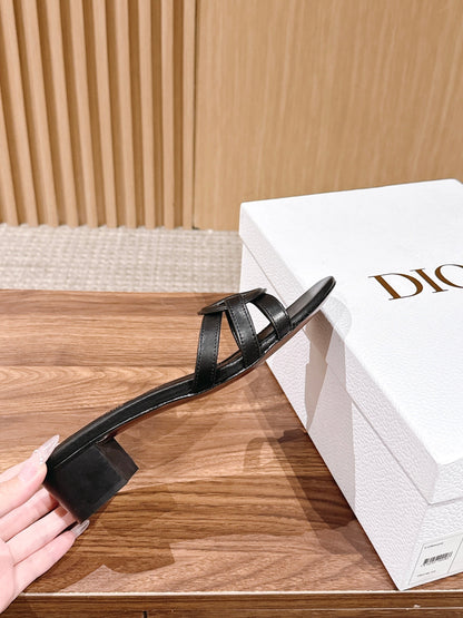 DIOR 26S HEEL SANDALS IN BLACK CALFSKIN STRAPPY mysite