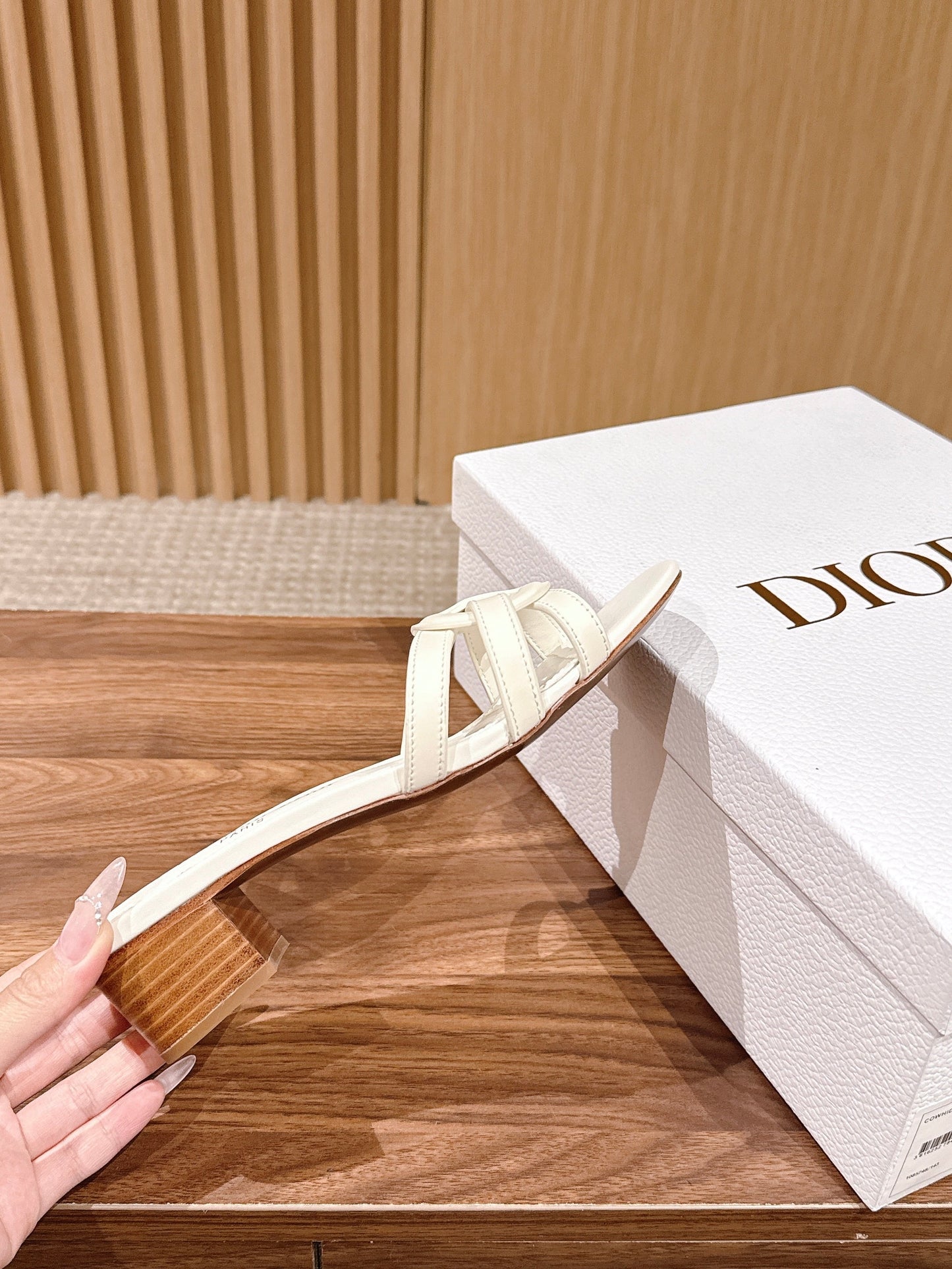 DIOR 26S HEEL SANDALS IN WHITE CALFSKIN STRAPPY mysite