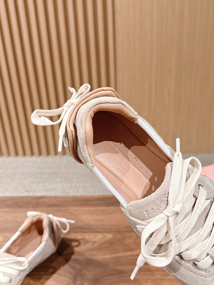 26S LOW TOP SNEAKERS IN LIGHT PINK SUEDE mysite