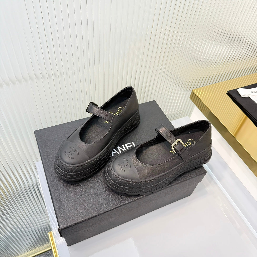 26S PLATFORM MARY JANE SHOES IN BLACK LAMBSKIN mysite