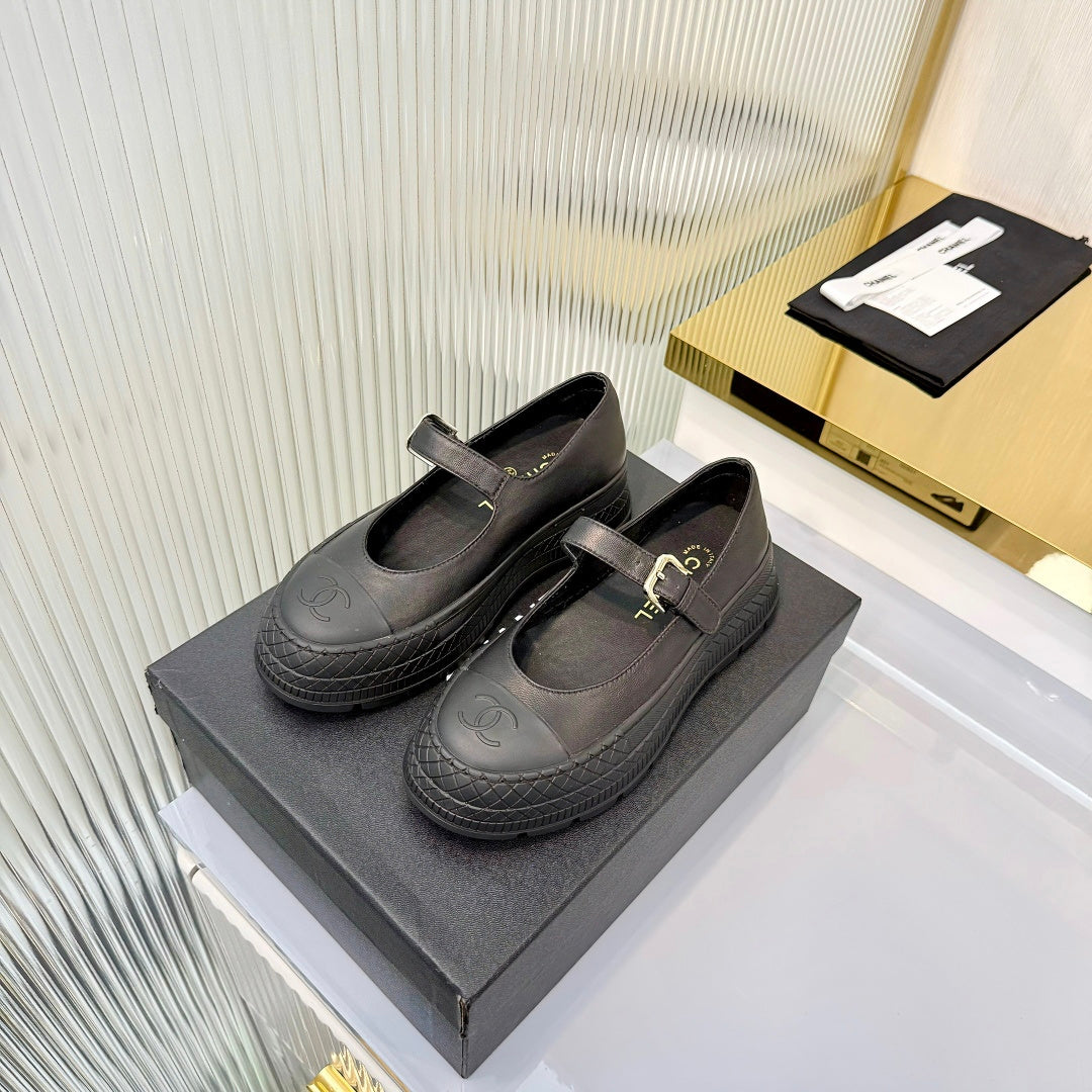 26S PLATFORM MARY JANE SHOES IN BLACK LAMBSKIN mysite