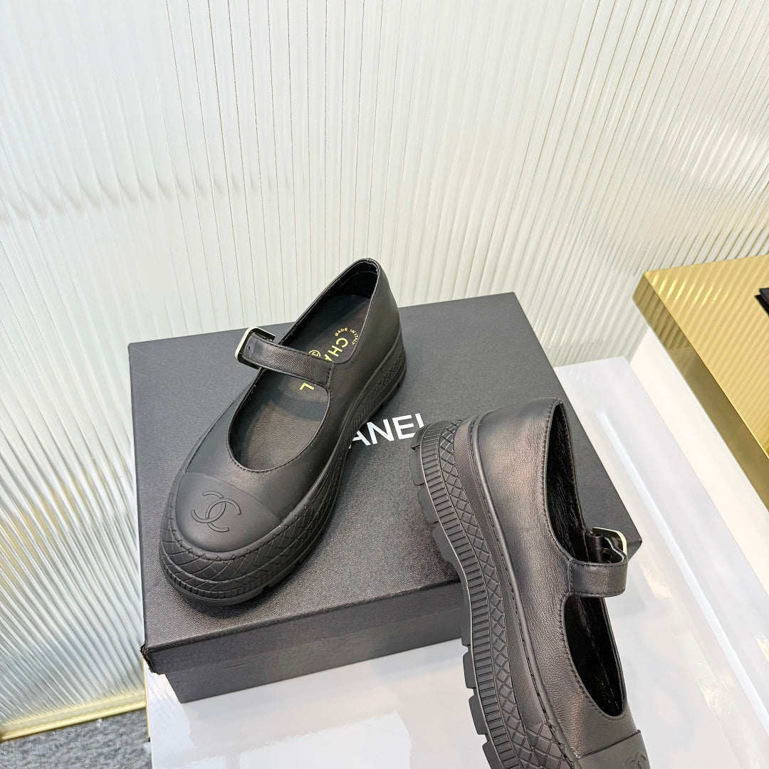 26S PLATFORM MARY JANE SHOES IN BLACK LAMBSKIN mysite