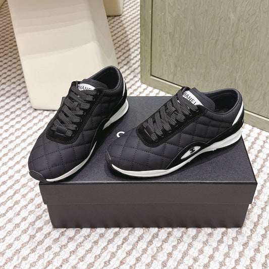 CHANEL 25S SNEAKERS IN BLACK CALFSKIN AND SUEDE mysite