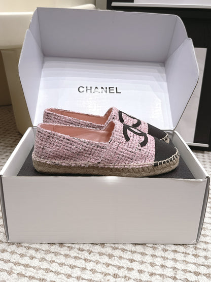 26S SLIP ONS IN PINK MIX BLACK TWEED AND PATENT CALFSKIN mysite