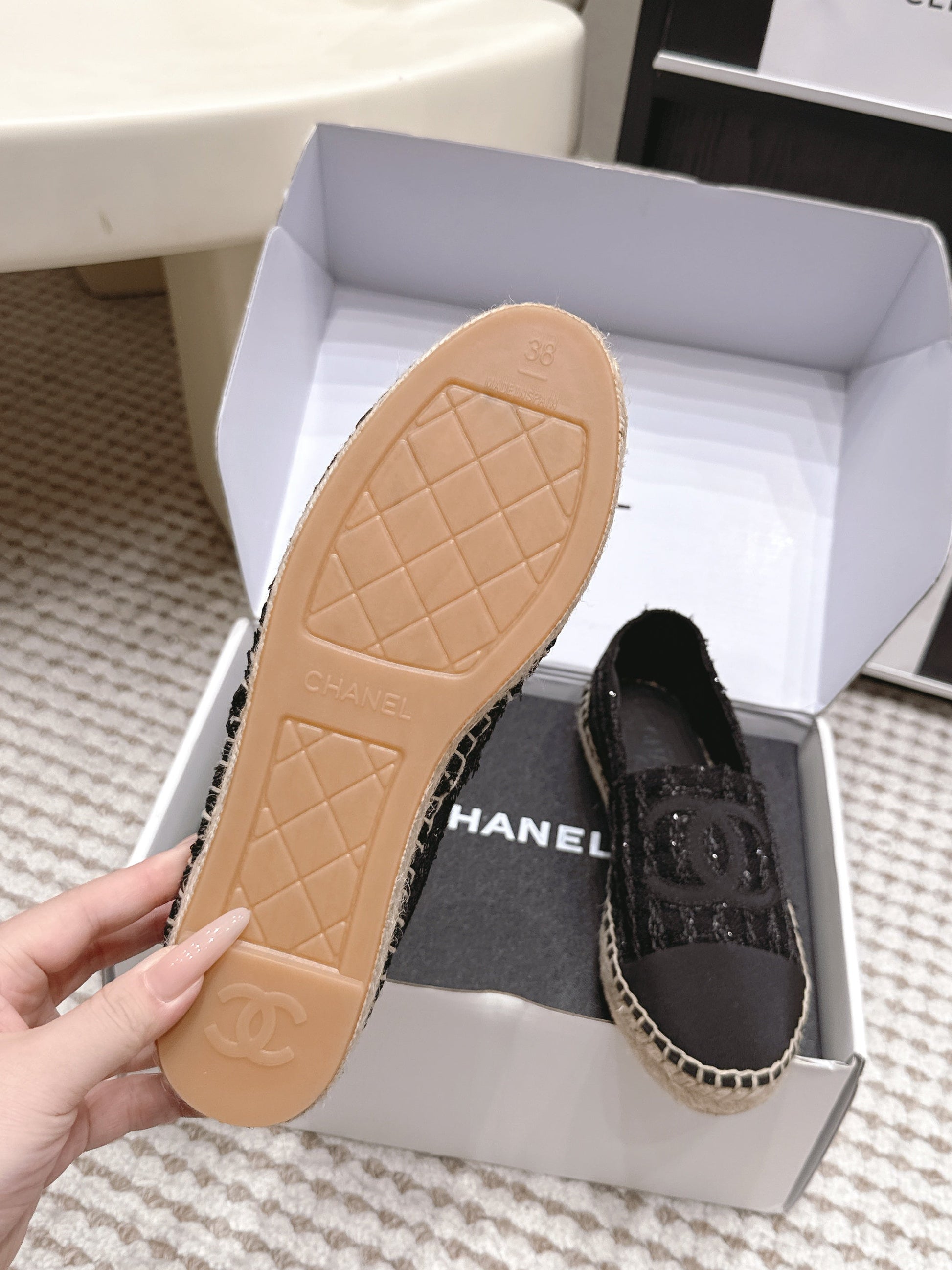26S SLIP ONS IN BLACK TWEED AND PATENT CALFSKIN mysite
