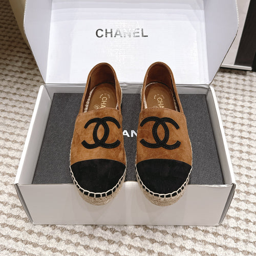 26S ESPADRILLE SLIP-ONS IN BROWN MIX BLACK SUEDE mysite