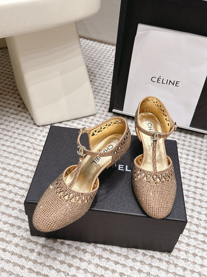 CHANEL 26S HIGH HEELS 50 MM IN BEIGE RHINESTONE EMBELLISHED mysite