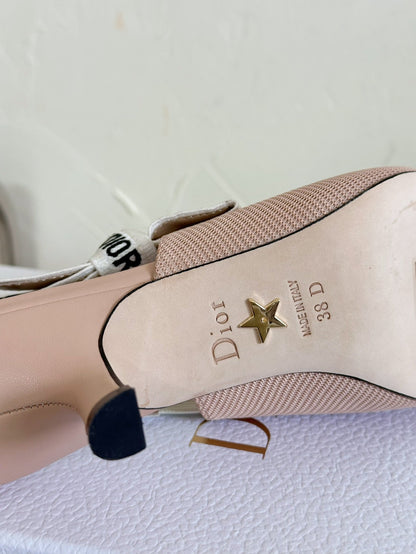 J'ADIOR SLINGBACK PUMP NUDE PINK TECHNICAL FABRIC 65 MM mysite
