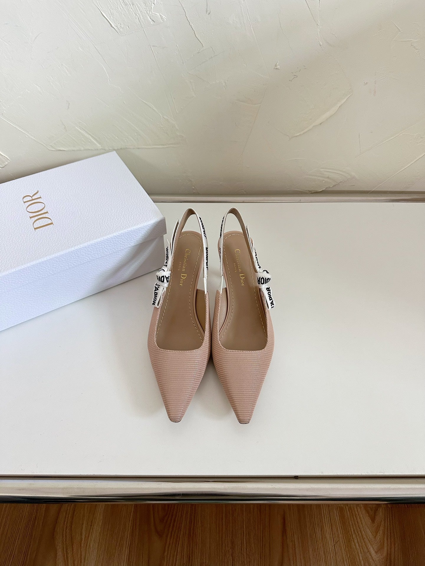 J'ADIOR SLINGBACK PUMP NUDE PINK TECHNICAL FABRIC 65 MM mysite