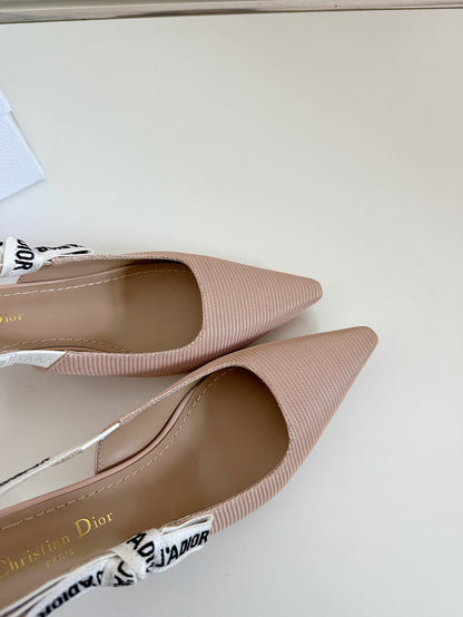 J'ADIOR SLINGBACK PUMP NUDE PINK TECHNICAL FABRIC 65 MM mysite