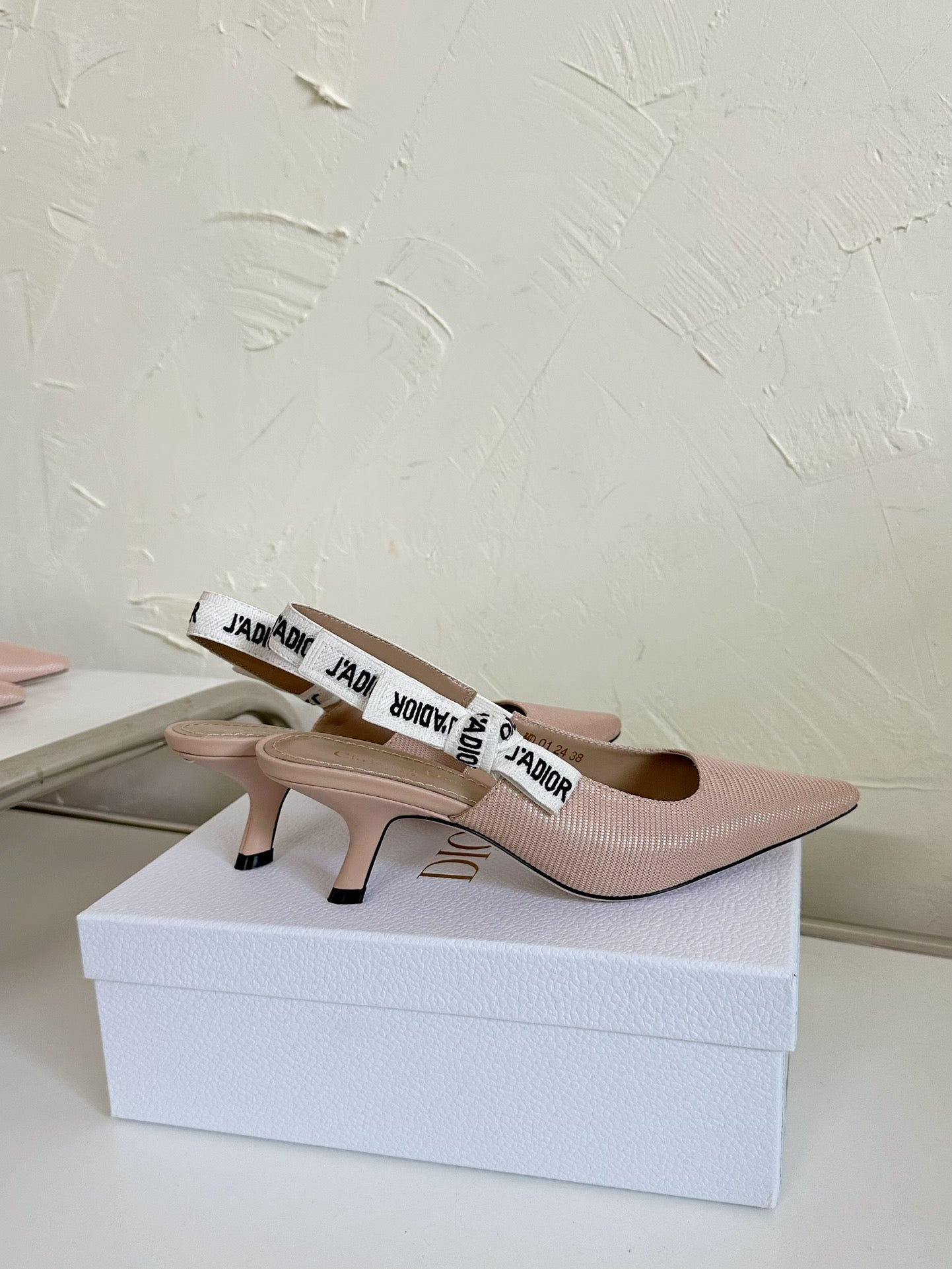 J'ADIOR SLINGBACK PUMP NUDE PINK TECHNICAL FABRIC 65 MM mysite