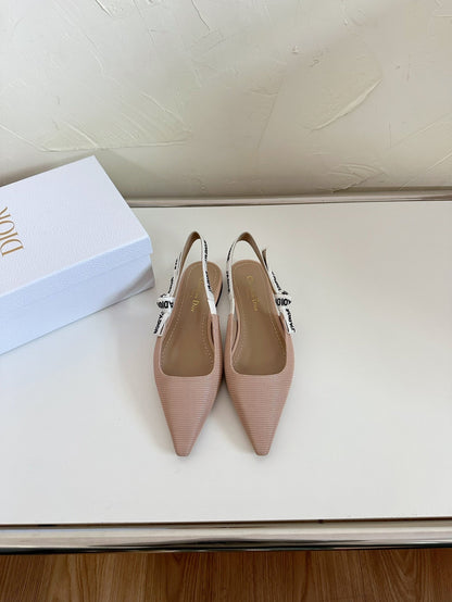J'ADIOR SLINGBACK FLAT NUDE PINK TECHNICAL FABRIC mysite