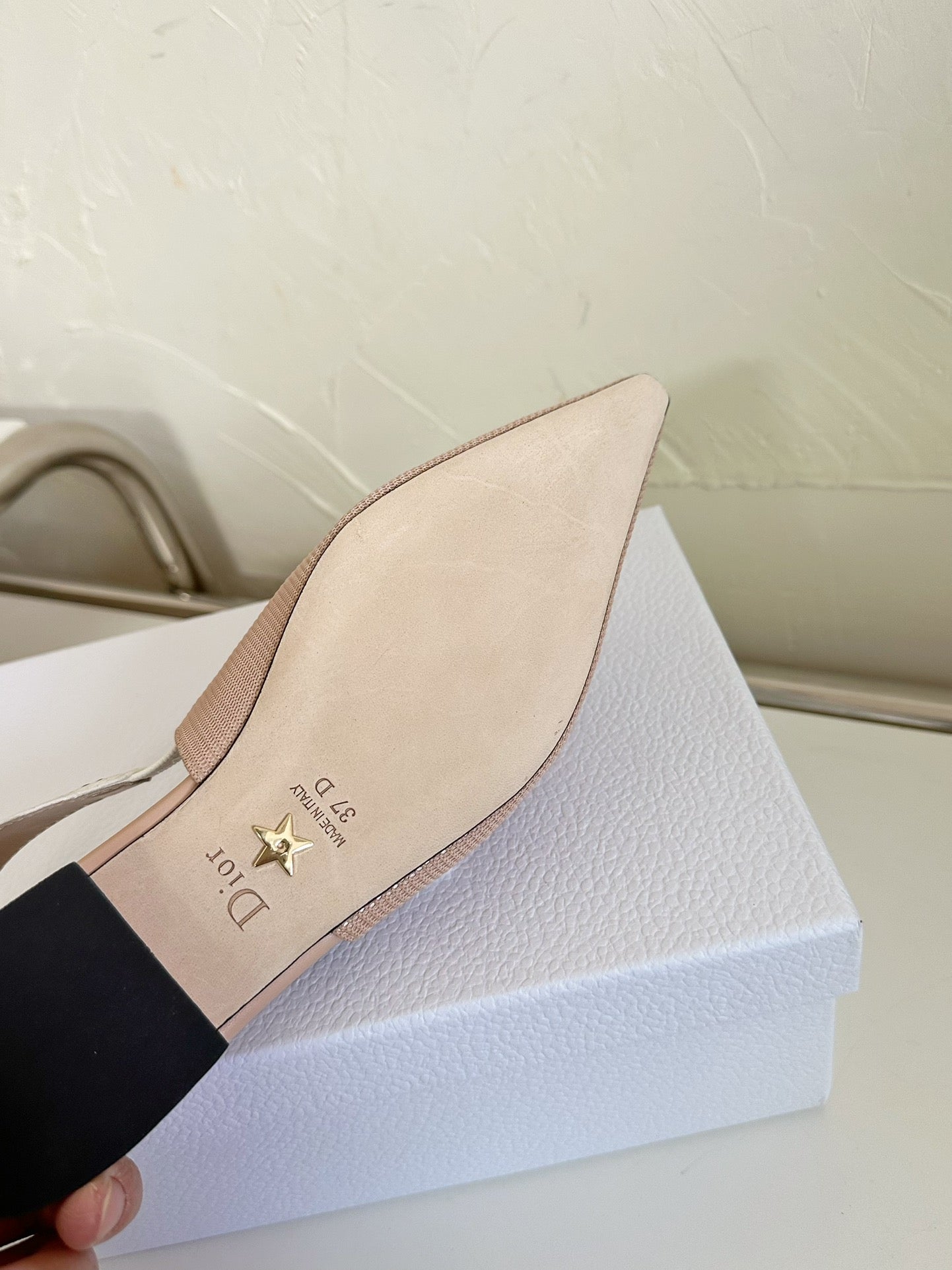 J'ADIOR SLINGBACK FLAT NUDE PINK TECHNICAL FABRIC mysite