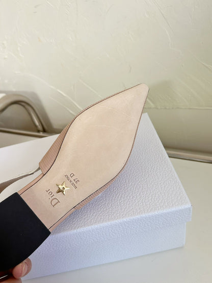 J'ADIOR SLINGBACK FLAT NUDE PINK TECHNICAL FABRIC mysite
