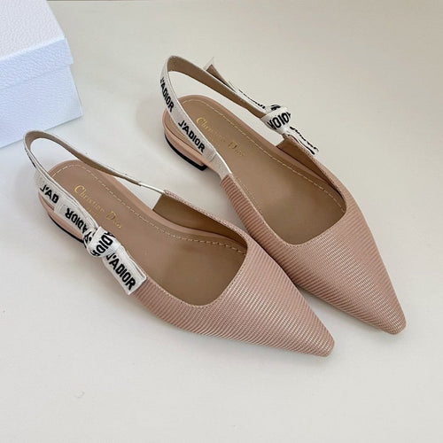 J'ADIOR SLINGBACK FLAT NUDE PINK TECHNICAL FABRIC mysite