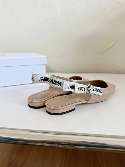 J'ADIOR SLINGBACK FLAT NUDE PINK TECHNICAL FABRIC mysite