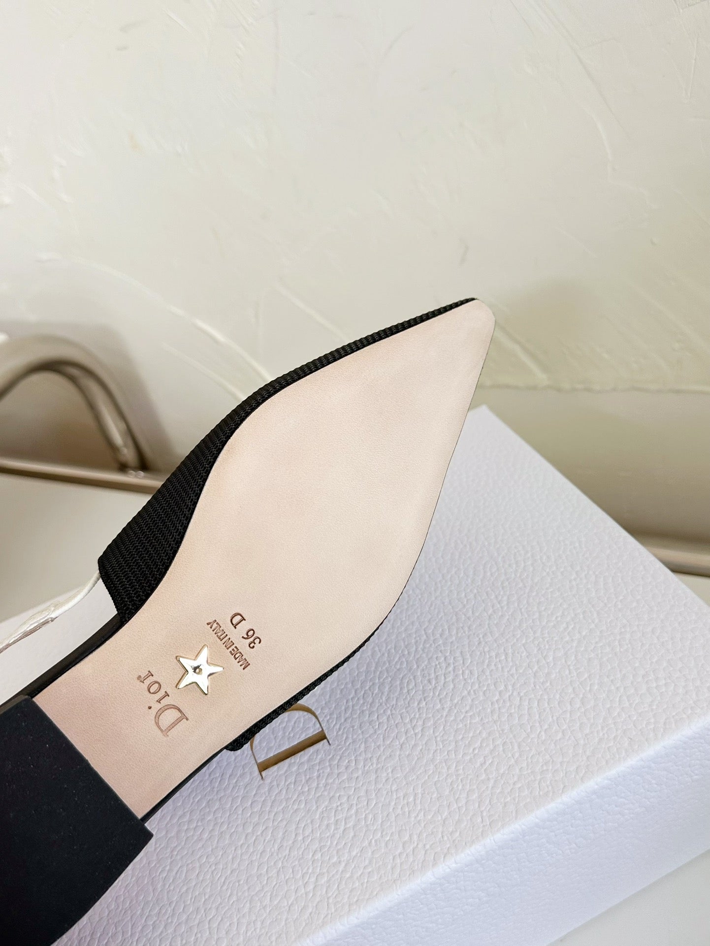 J'ADIOR SLINGBACK FLAT BLACK TECHNICAL FABRIC mysite