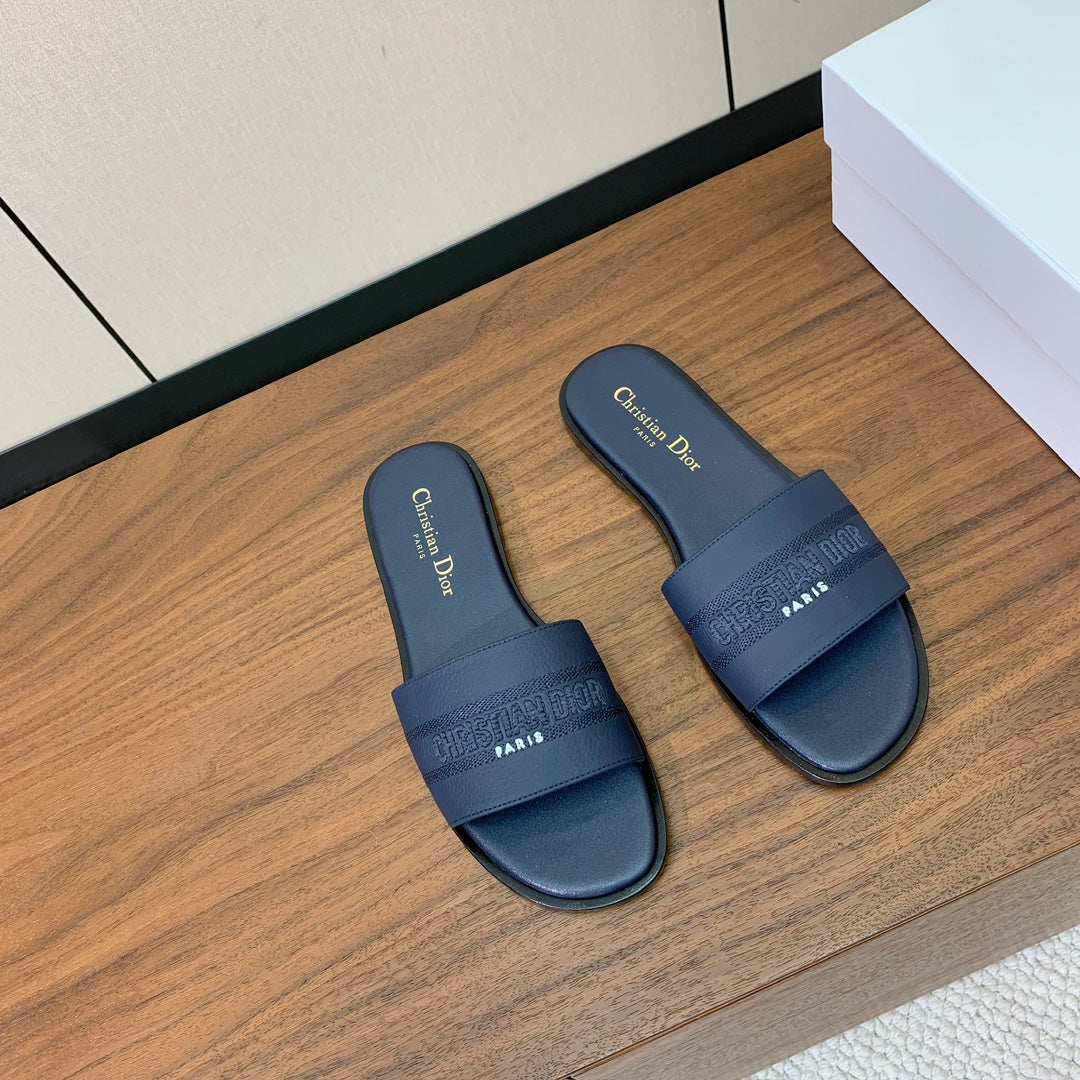 25S DWAY SLIDE IN DEEP NAVY BLUE CALFSKIN mysite