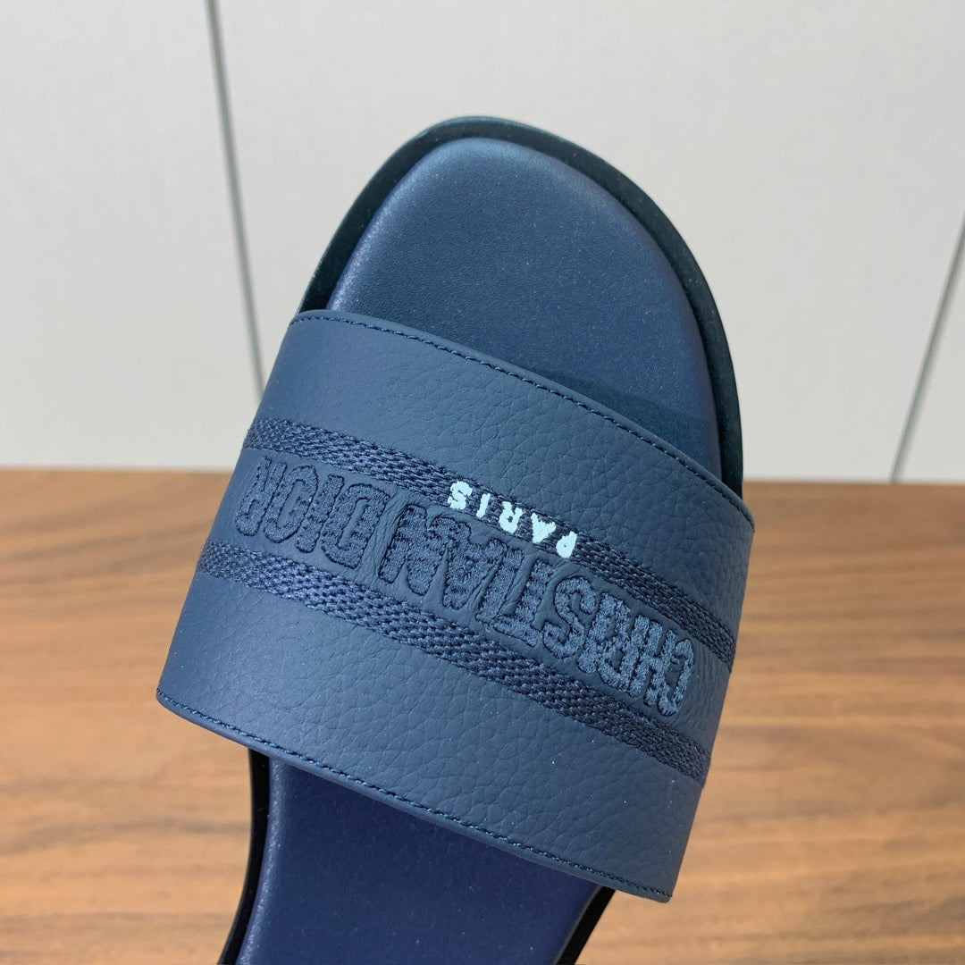 25S DWAY SLIDE IN DEEP NAVY BLUE CALFSKIN mysite