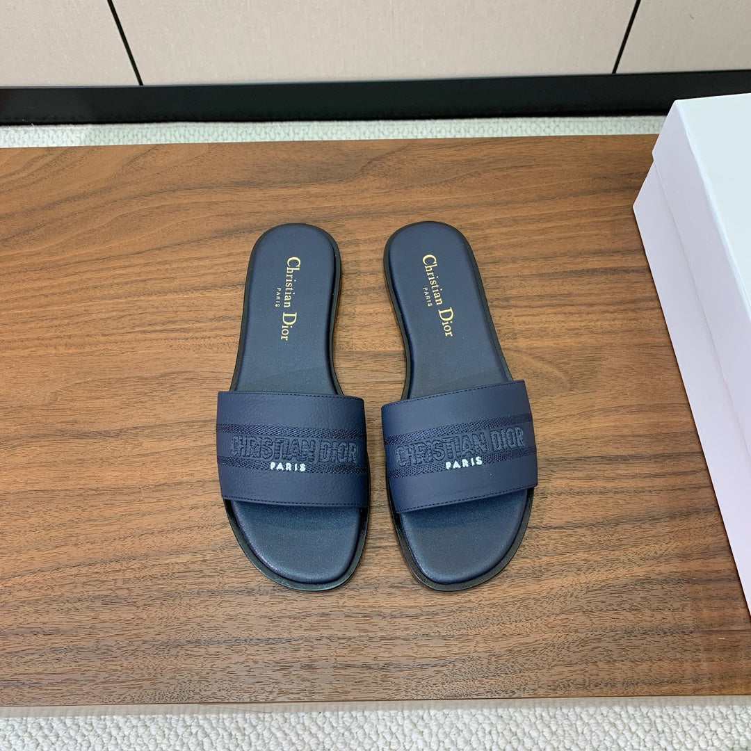 25S DWAY SLIDE IN DEEP NAVY BLUE CALFSKIN mysite