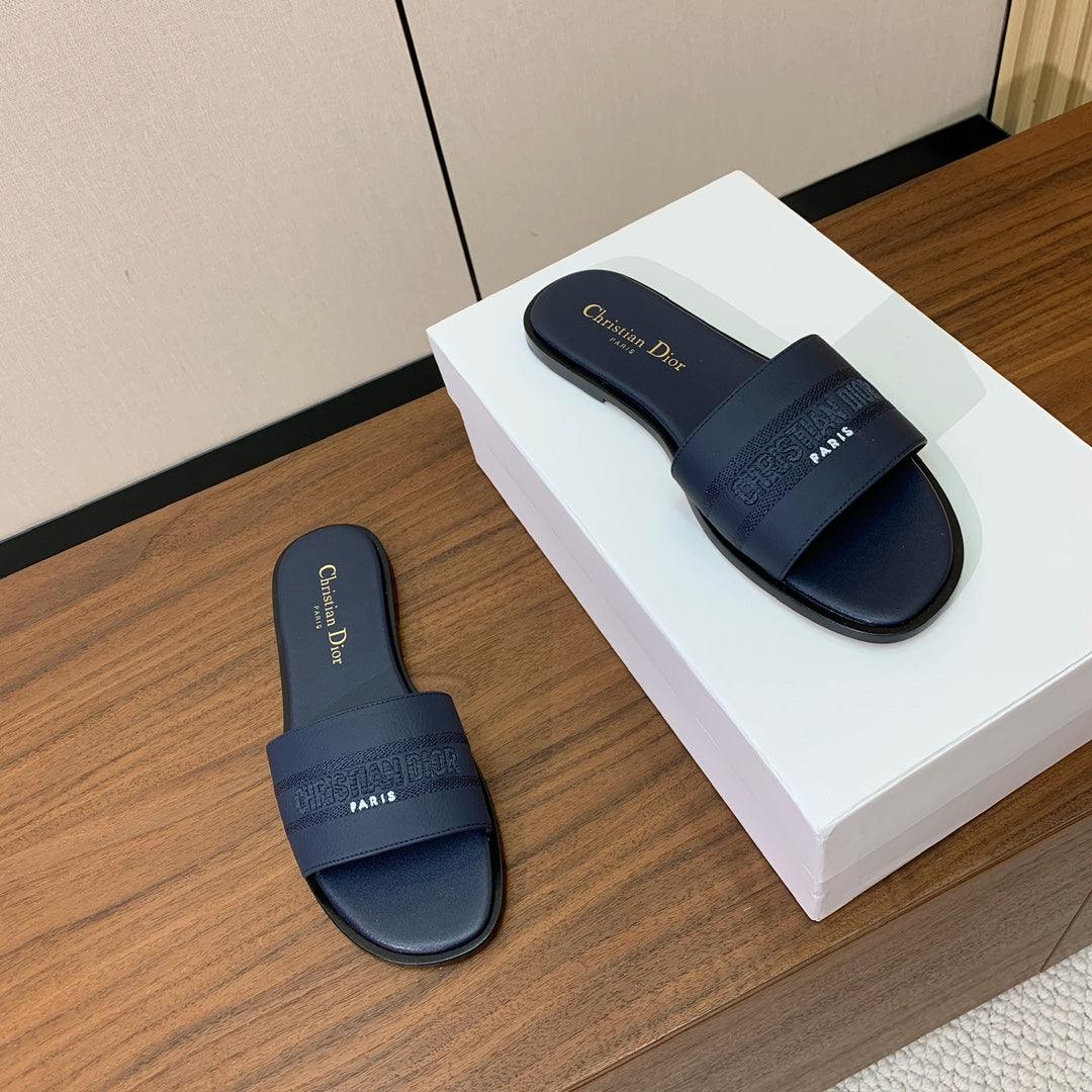 25S DWAY SLIDE IN DEEP NAVY BLUE CALFSKIN mysite