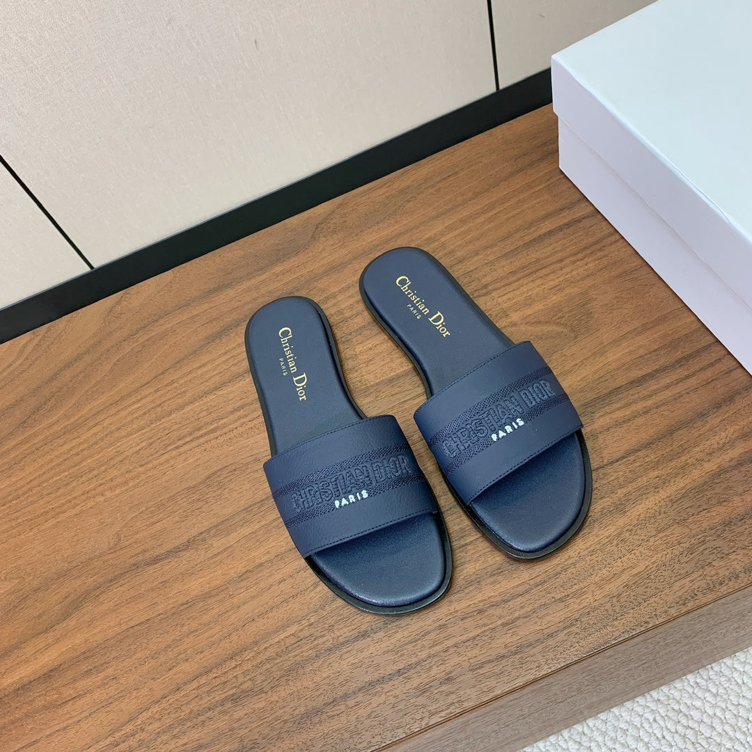 25S DWAY SLIDE IN DEEP NAVY BLUE CALFSKIN mysite