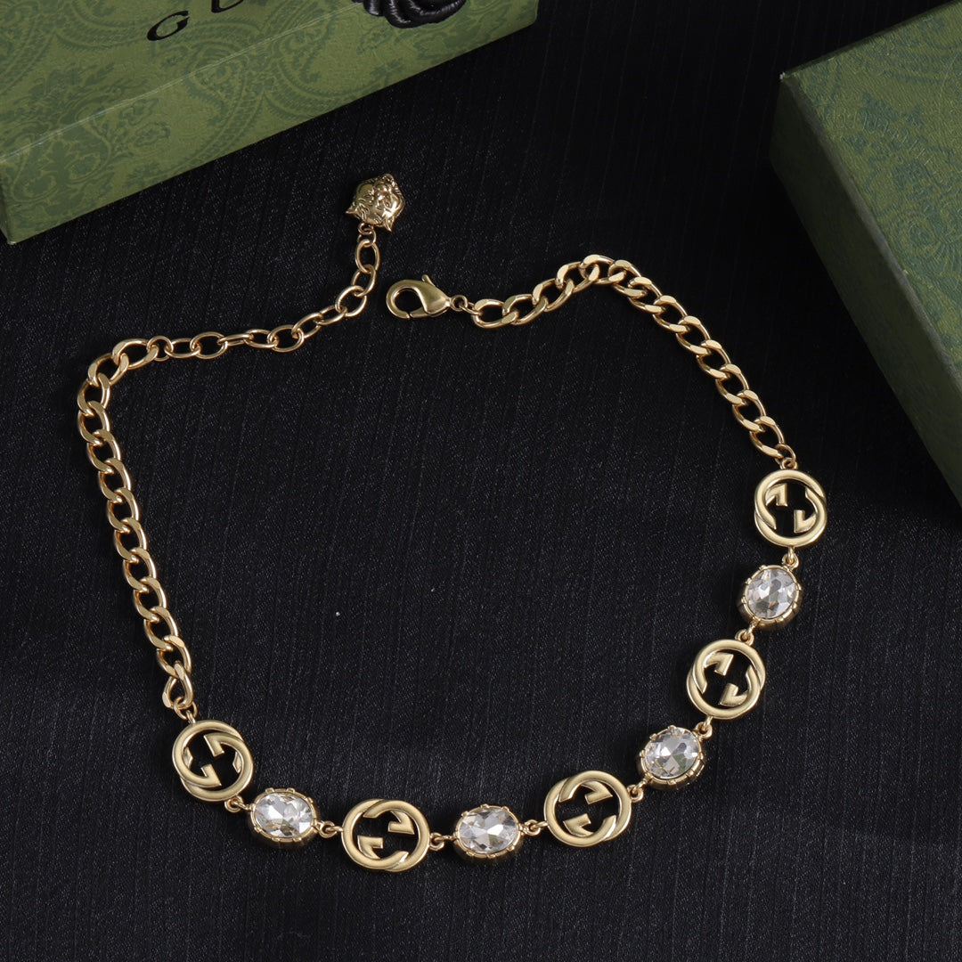 Good Fancy Design Bracelet & Earrings & Necklace (White) mysite