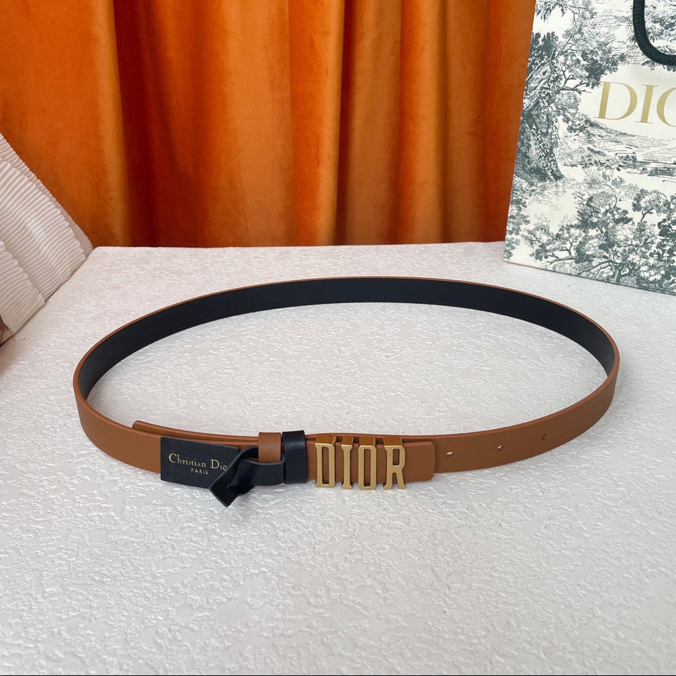 DIOR 25S BELT 20 MM IN BROWN CALFSKIN 562035 mysite