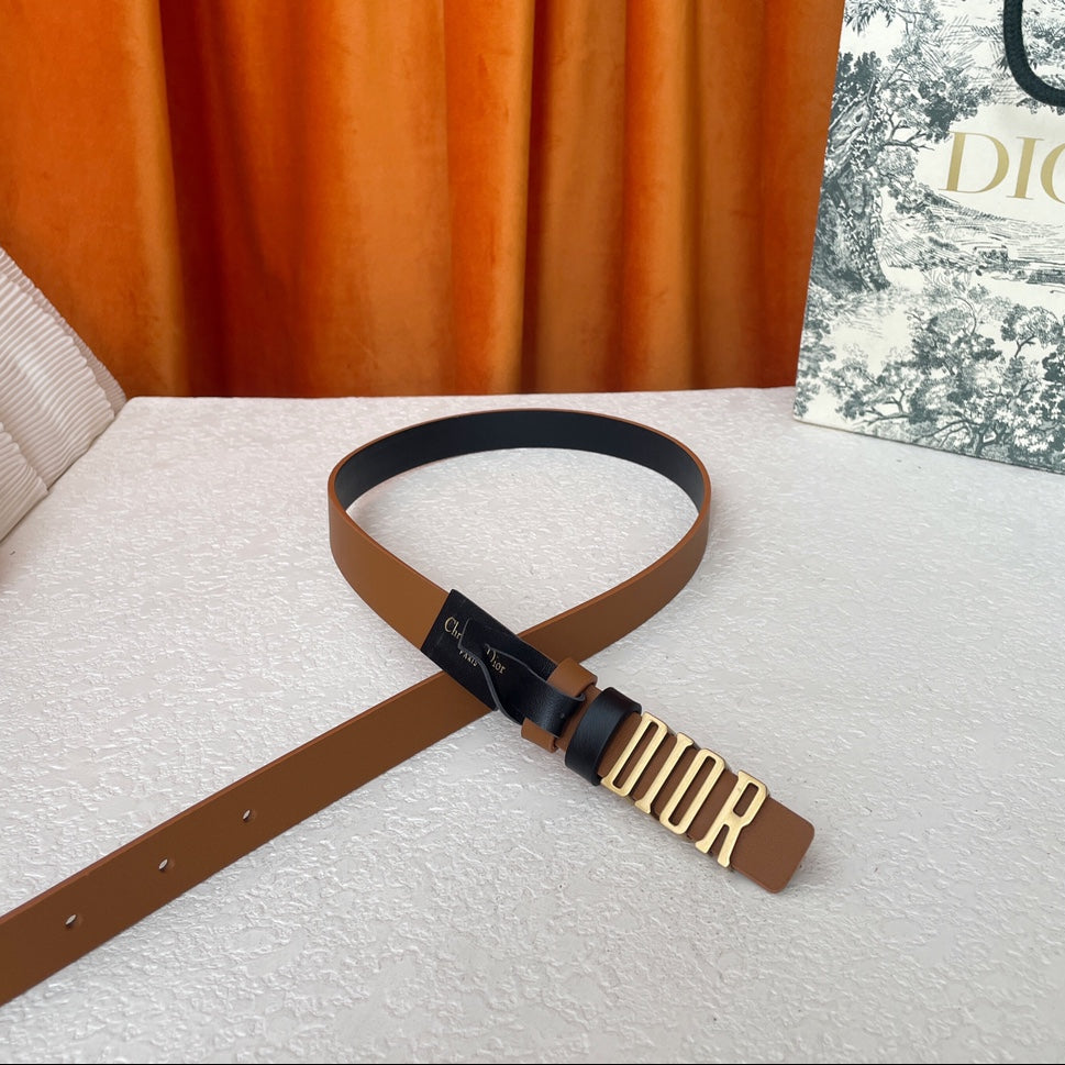 DIOR 25S BELT 20 MM IN BROWN CALFSKIN 562035 mysite