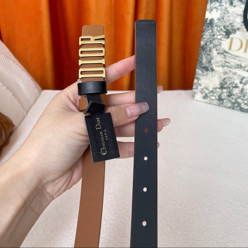 DIOR 25S BELT 20 MM IN BROWN CALFSKIN 562035 mysite