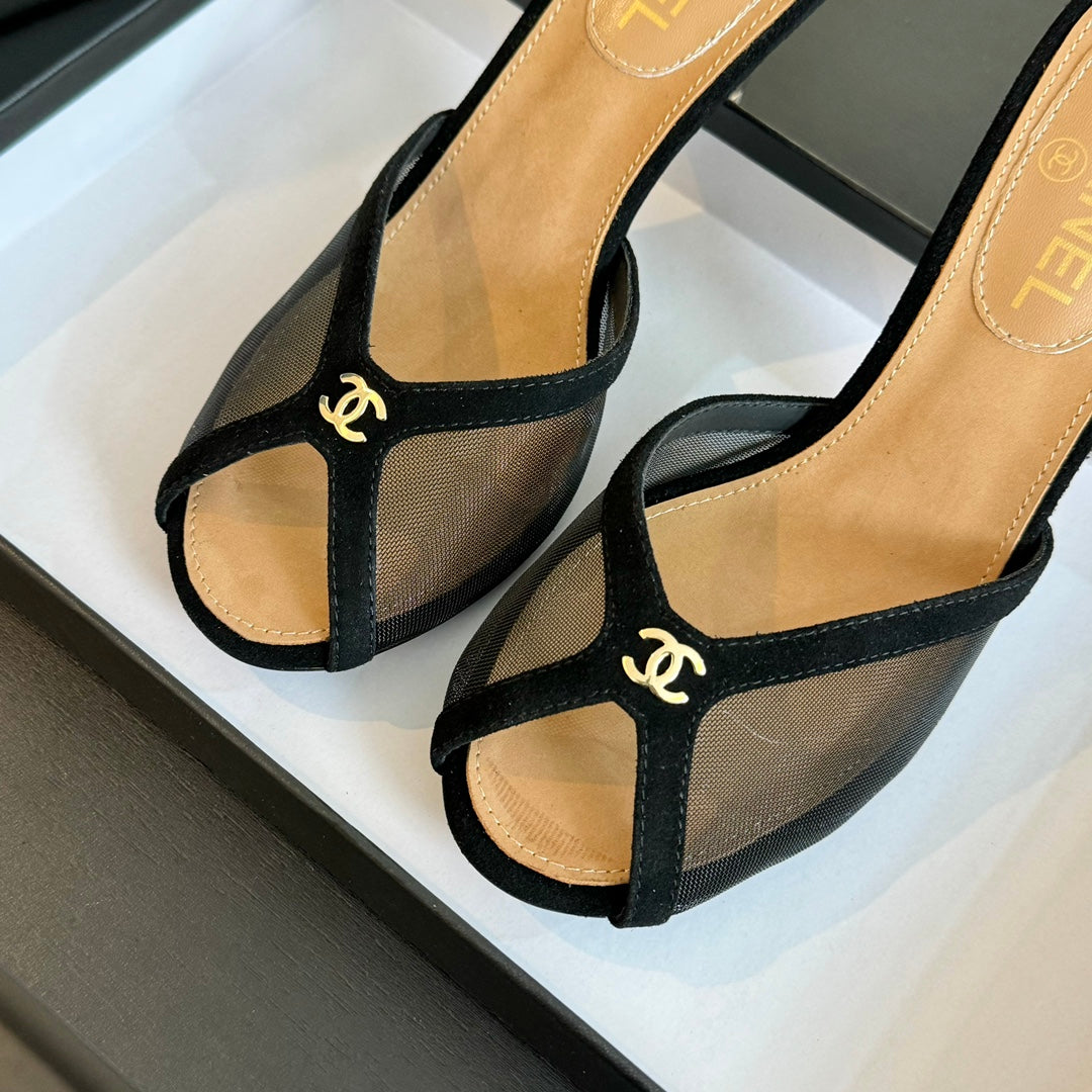 Double C High Heel Black Lambskin mysite