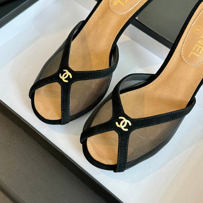 Double C High Heel Black Lambskin mysite