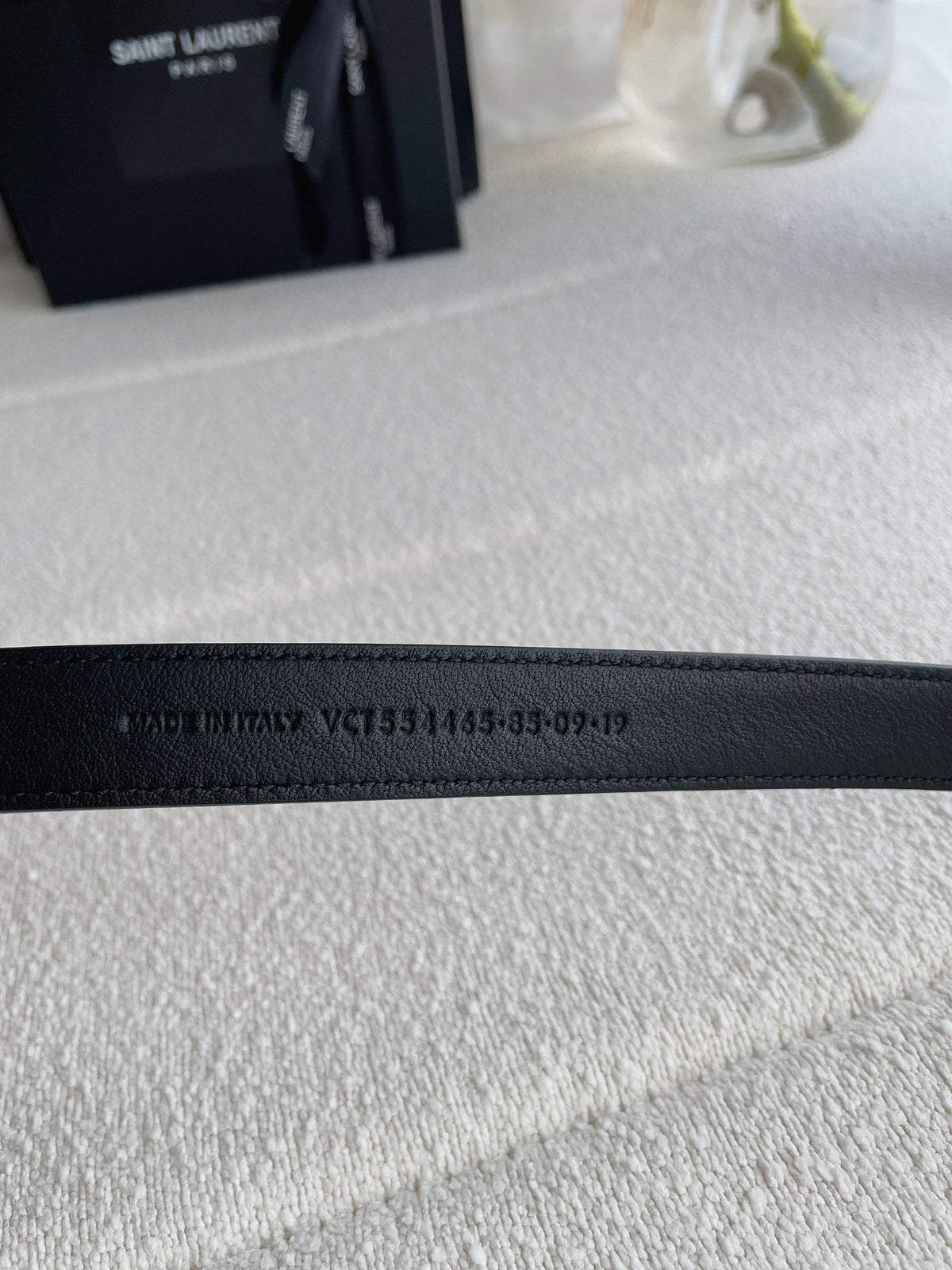 YSL 25S BELT 20 MM IN BLACK CALFSKIN 571486 mysite