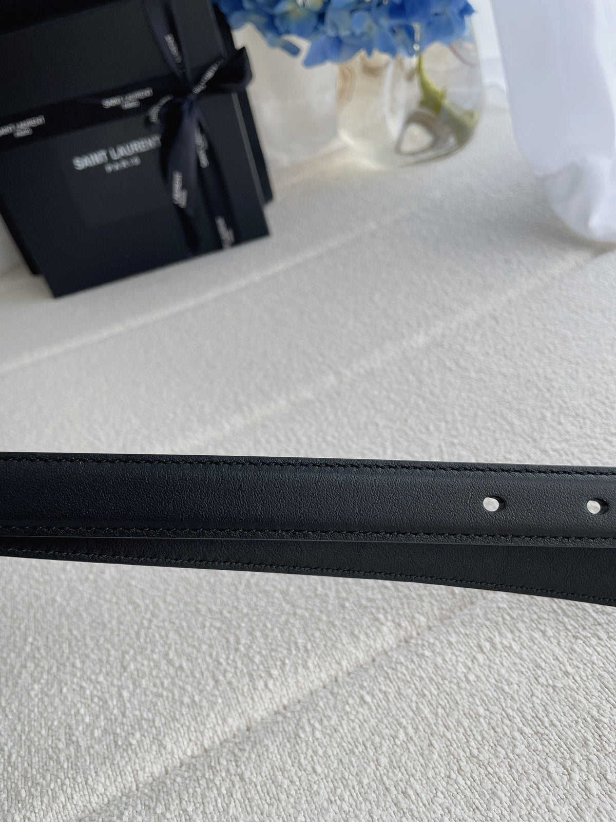 YSL 25S BELT 20 MM IN BLACK CALFSKIN 571486 mysite