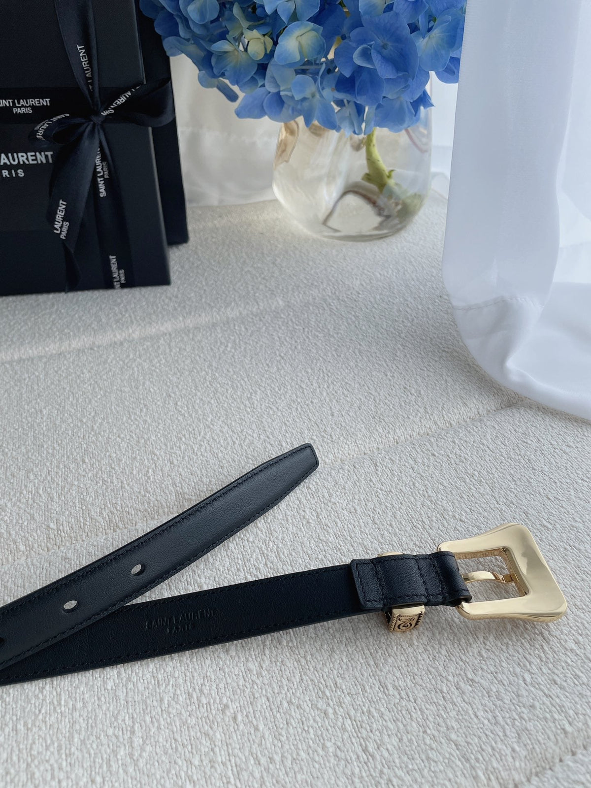 YSL 25S BELT 20 MM IN BLACK CALFSKIN 571486 mysite