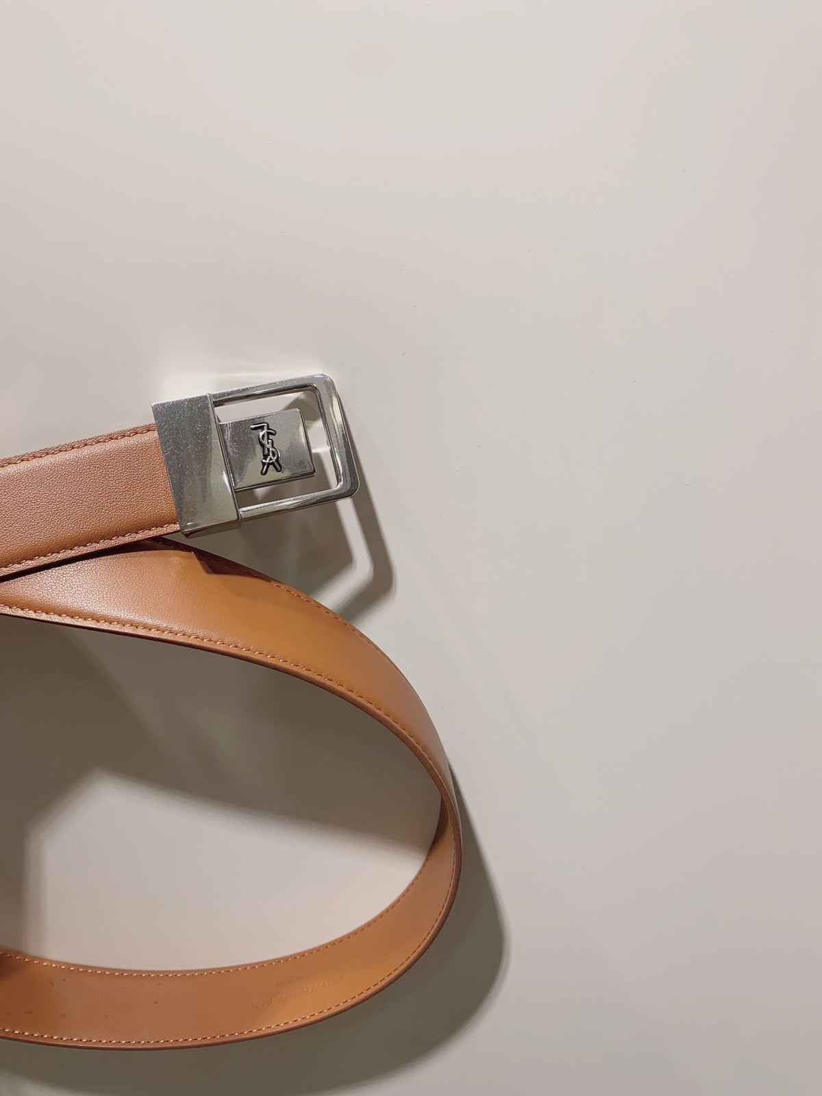 YSL 25S BELT 30 MM IN BROWN CALFSKIN 520625 mysite