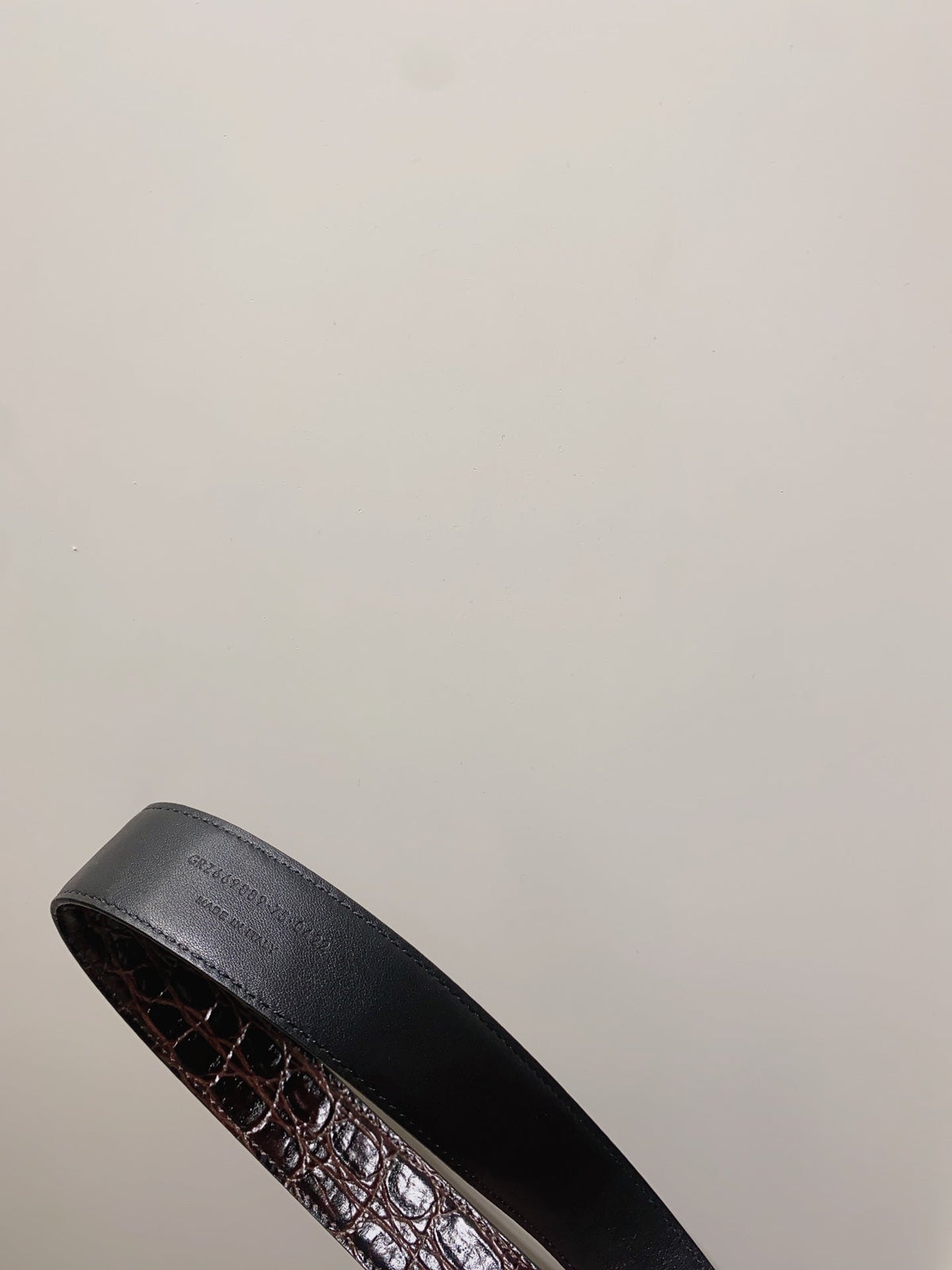 YSL 25S BELT 30 MM IN DARK BROWN EMBOSSED CALFSKIN 520632 mysite