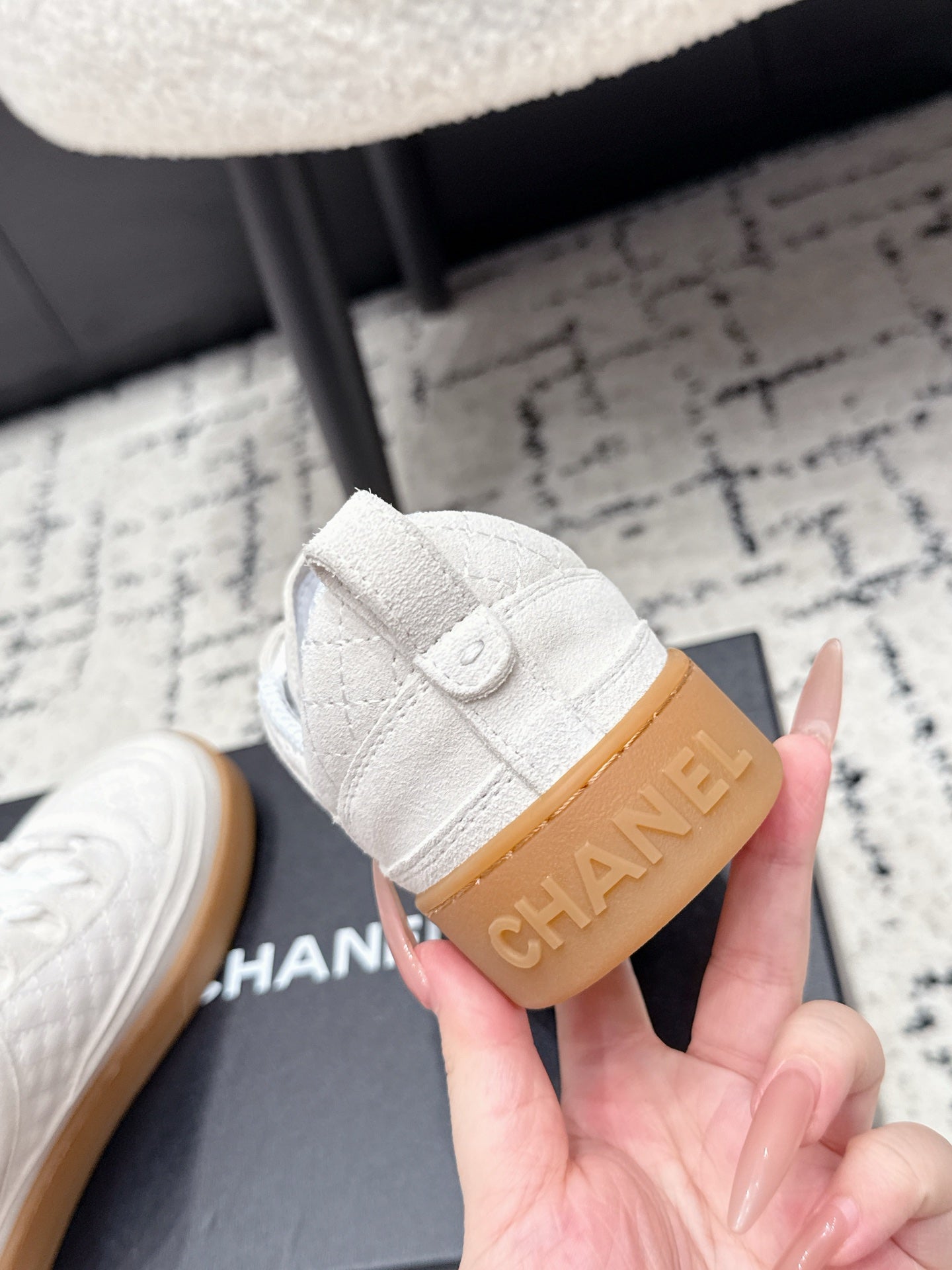 CHANEL 26S QUILTED SNEAKERS IN WHITE SUEDE mysite