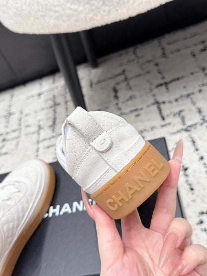 CHANEL 26S QUILTED SNEAKERS IN WHITE SUEDE mysite