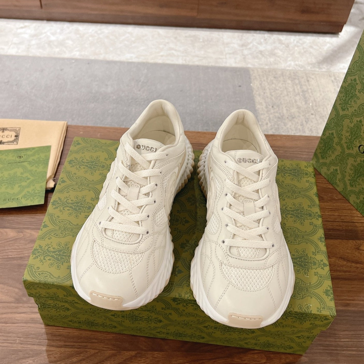 GG RIPPLE SNEAKER  cream mysite