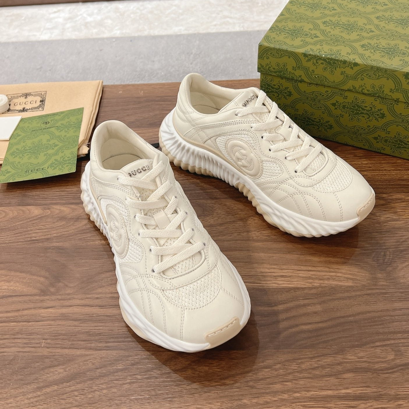 GG RIPPLE SNEAKER  cream mysite